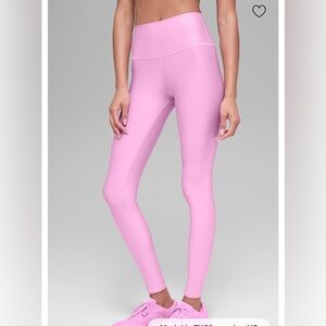 Alo yoga high waist air lift leggings size small candy pink